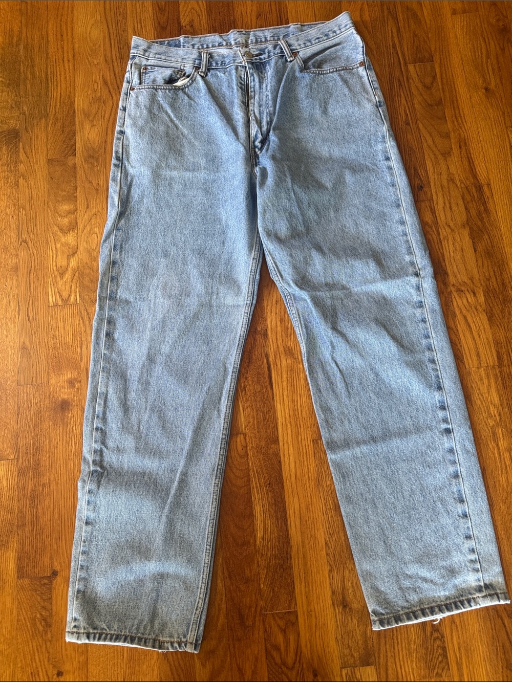 Relaxed Fit Men's Jeans in Light Blue Denim